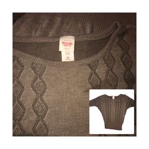 Earthy Green Light Knit Braided Slouch Shirt